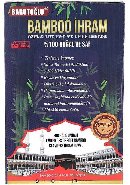 Bambu İhram (1250 Gr.) Hafif, Ter Emici, İç Göstermez