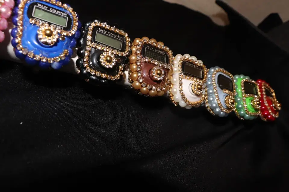 Taşlı, Boncuklu Düğmeli Zikirmatik, Hac ve Umre Hediyelik (30'lu Set)