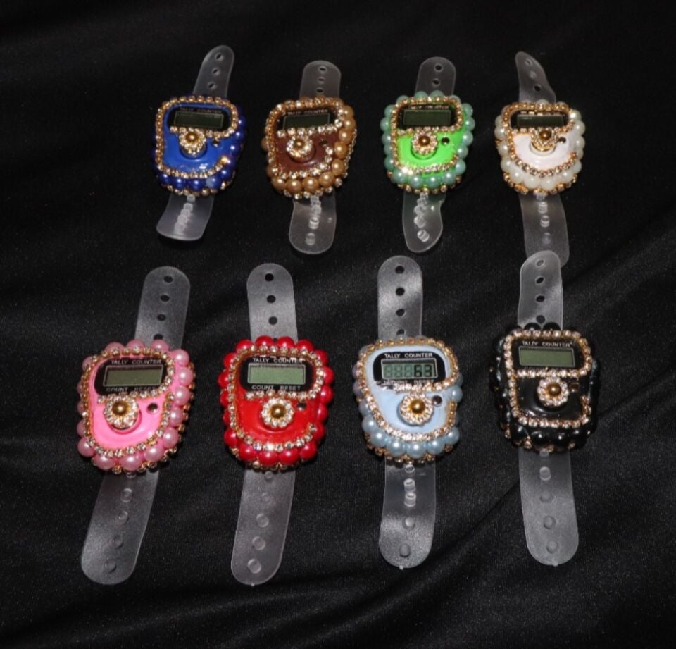 Taşlı, Boncuklu Düğmeli Zikirmatik, Hac ve Umre Hediyelik (30'lu Set)