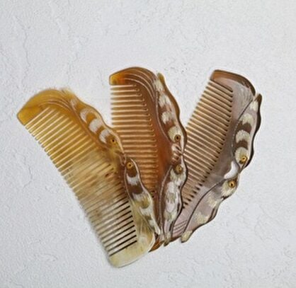 Kemik Tarak Kuş Desenli ( 2 Adet)