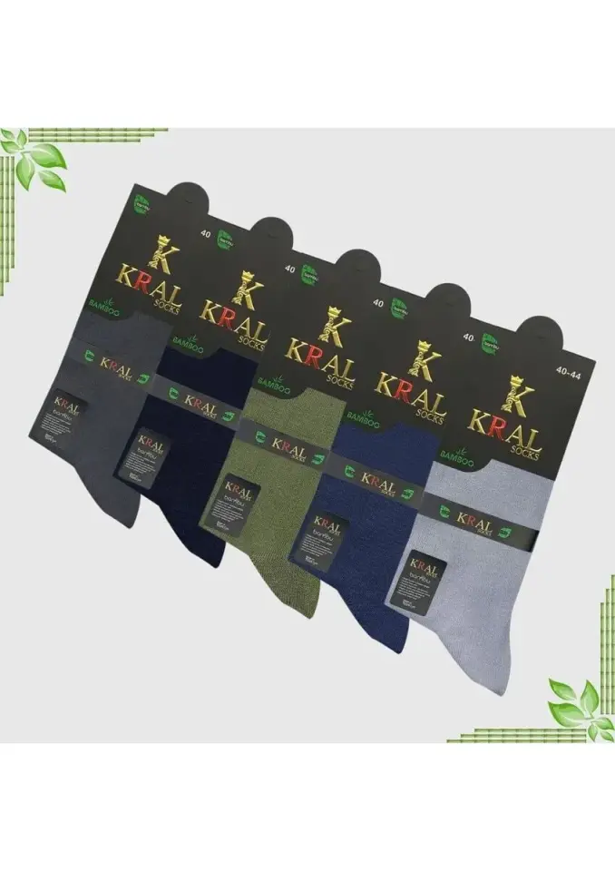 Bambu Erkek Çorap - Yazlık Dikişsiz 5'li Premium Set