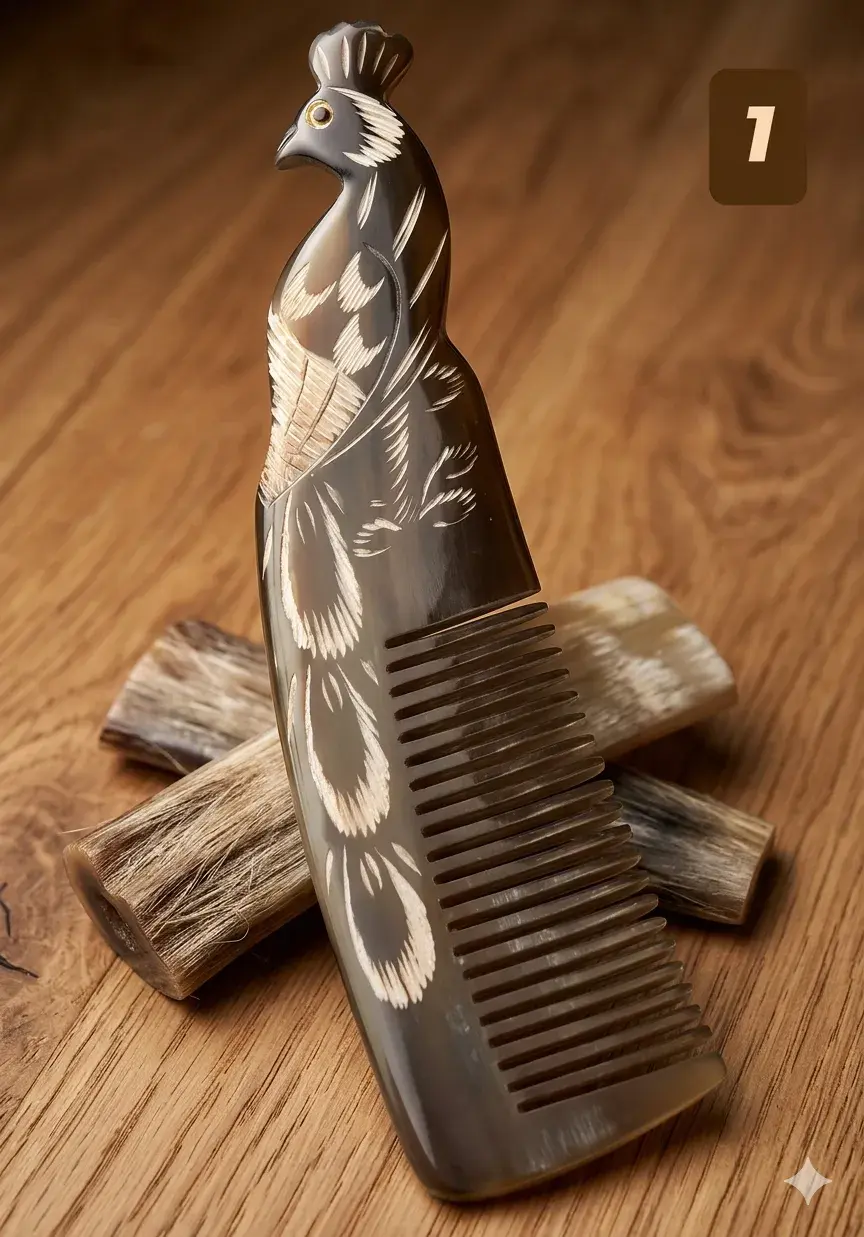 Saplı Kemik Tarak, Kuş Figürlü