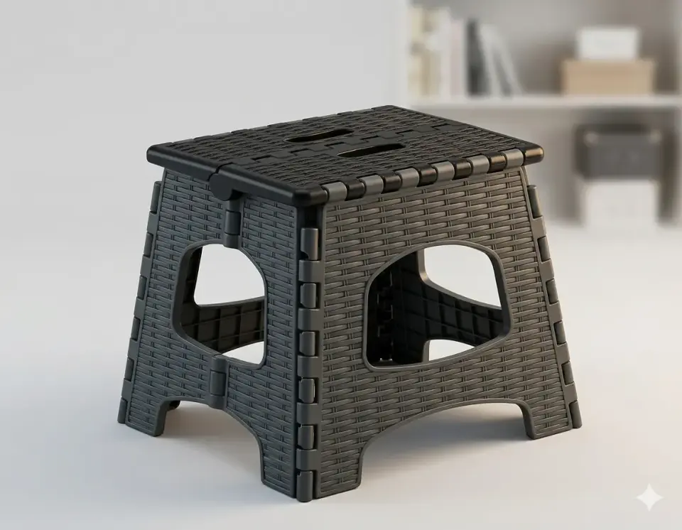 Pratik Küçük Katlanabilir Tabure - Katlanır Kamp Tabure - Piknik Tabure GRİ