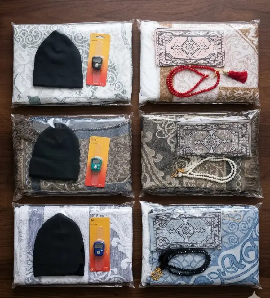 Hac ve Umre Dönüşü Hediyelik Seti - Mevlüt Hediyelik - Seccade & Tesbih Seti