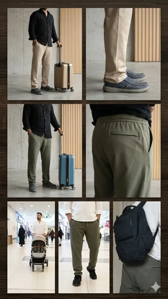 Likralı Pantolon - Rahat Kesim, Pamuklu, Ütü Gerektirmez