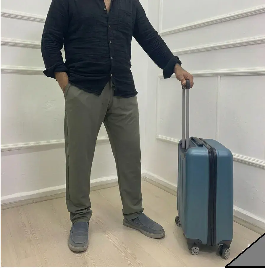 Likralı Pantolon - Rahat Kesim, Pamuklu, Ütü Gerektirmez