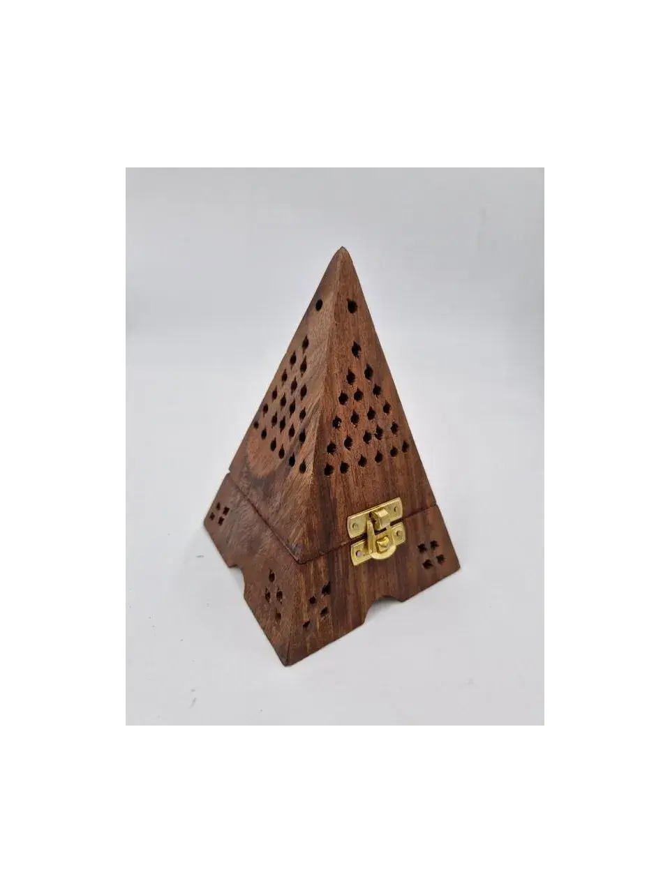 Piramit Ahşap Tütsü Kutusu - Konik Tütsü Yakma Kutusu No3