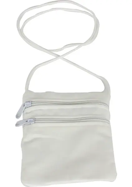 Boyun Askılı Para Cüzdanı -Beyaz