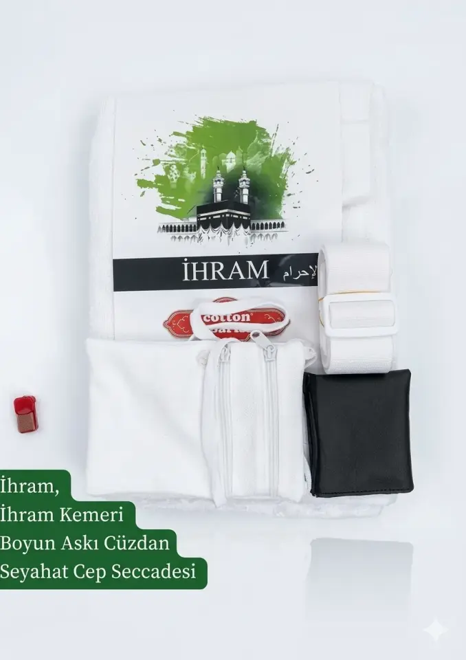 Ekonomik İhram Seti (Pamuk) Kokusuz Sabun ve Şampuan Hediyeli