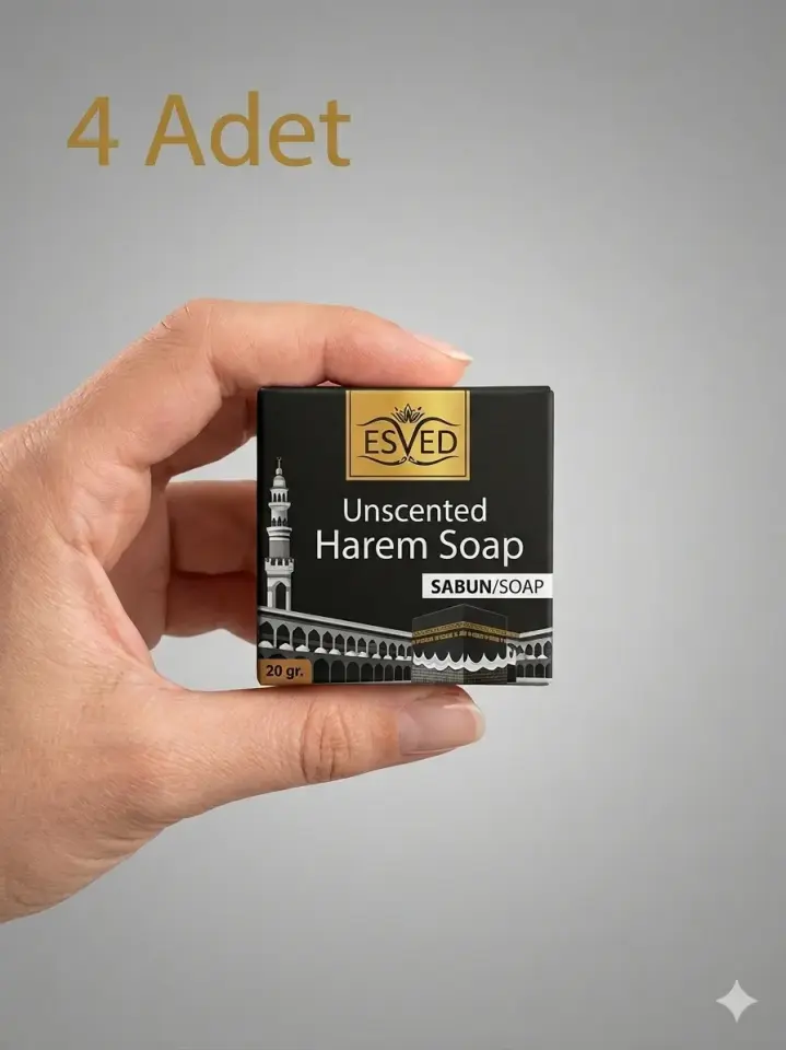 Esved Kokusuz İhram Sabunu (4 Adet) Kokusuz Sabun Hac ve Umre Için Kokusuz Sabun