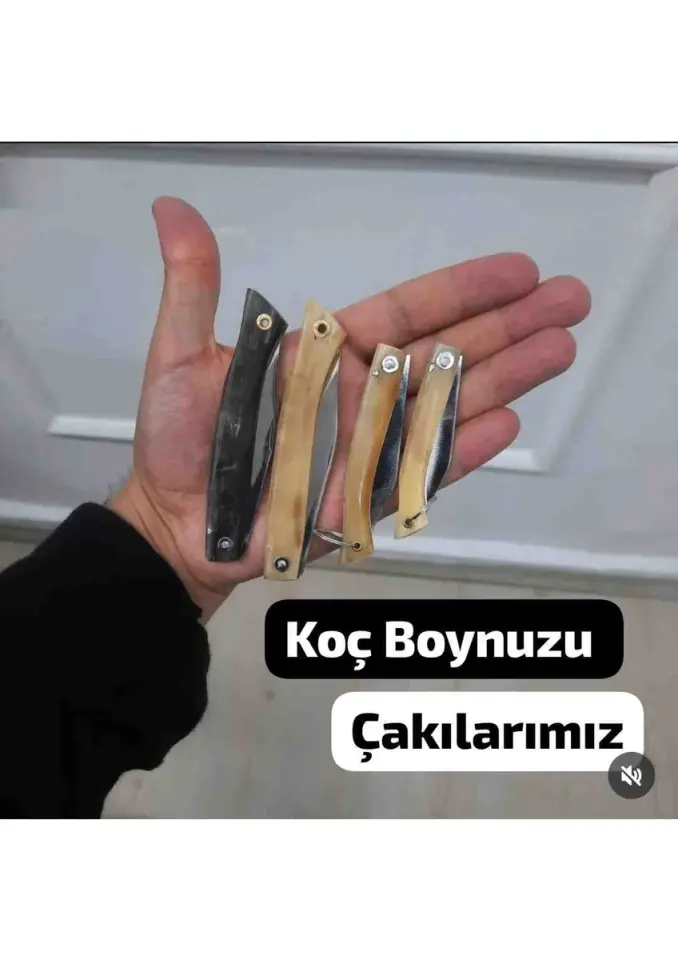 Koç Boynuzu Saplı Çelik Çakı (2) Numara