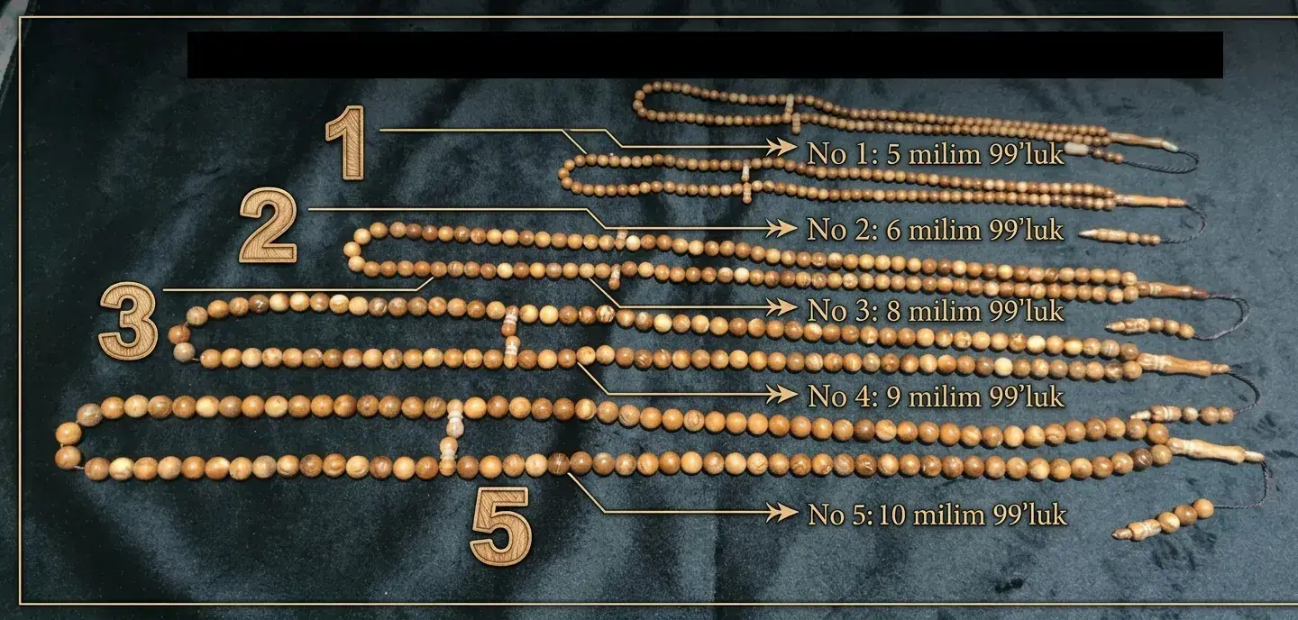 Kuka 10 mm 99'luk Yuvarlak Kesim Tesbih, Orijinal