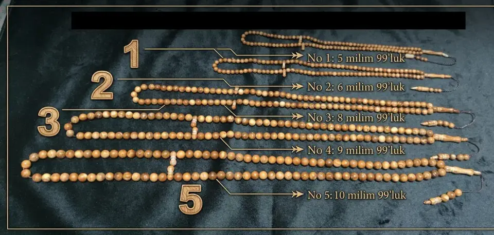 Kuka 8 mm 99'luk Yuvarlak Kesim Tesbih, Orijinal