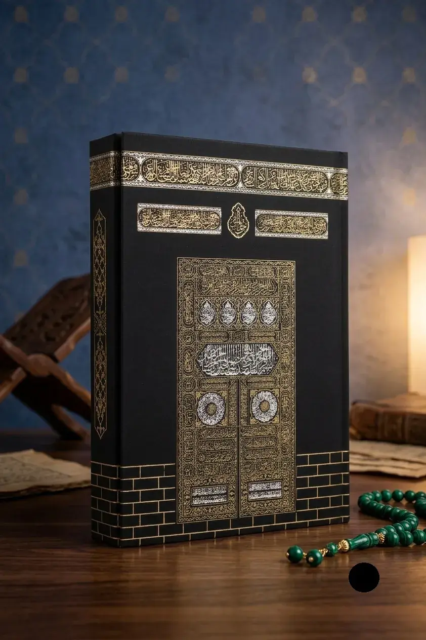 Kuranı Kerim Hafız Boy Siyah Kabe Desenli Mıklepli Karekodlu