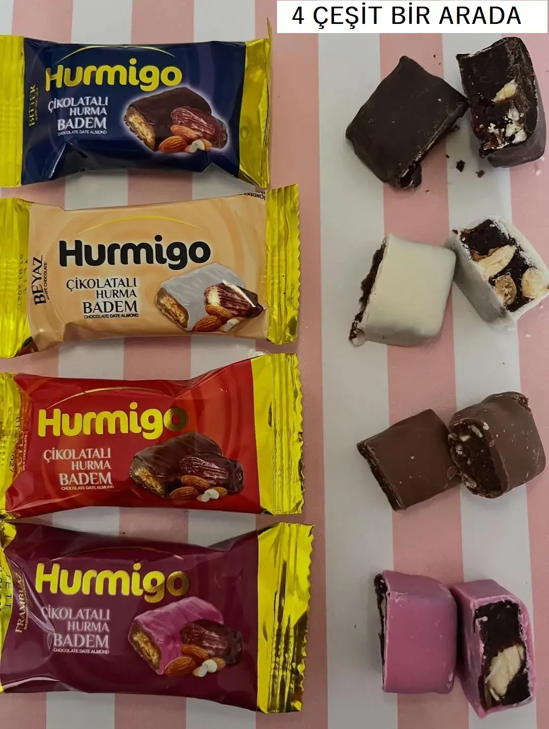 Hurmigo Çikolatalı Bademli Hurma (4 Çeşit) 1kg